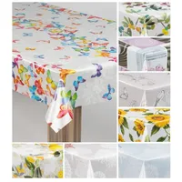 Laro Wachstuch-Tischdecke Wachstischdecke Gartentischdecke, Muster:Schmetterlingsballet Bunt, Größe:90x90