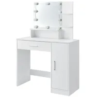 Juskys Schminktisch Zoey mit LED Beleuchtung,
