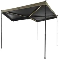 VICKYWOOD Auto Seitenmarkise 270° LIGHT LEAF Links 200 cm