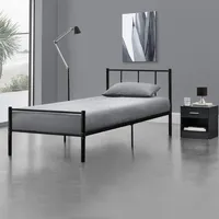 [en.casa] Metallbett Laos 90x200 cm Schwarz