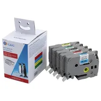G&G Schriftband 5er Set BB-B-G-TZE-MP5 Kompatibel ersetzt Brother TZe-231,