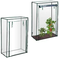 Relaxdays Tomatengewächshaus mit Schrägdach 1 x 0,5 x 1,5