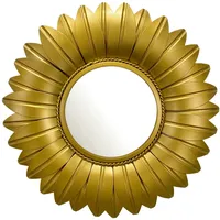 FineBuy Wandspiegel FineBuy Flurspiegel Blume Metall 60 cm Spiegel