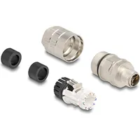 DeLock 86032 Steckverbinder Gesamtpolzahl: 8 Pin X-kodiert feldkonfektionierbar Cat.6A,