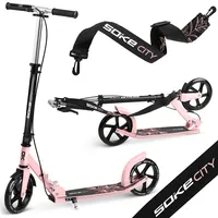 Soke City-Scooter große Faltbare Fuß- und rosa