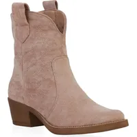 Stiefelparadies Damen Cowboy Boots in Nude Velours,