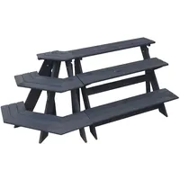 Promadino Blumenständer »Blummentreppe A_nja« mit Eckelement, BxTxH: 137x59x62 cm,