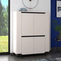 Forte Highboard Softclose ¦ beige ¦ Maße (cm): B: