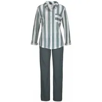 VIVANCE DREAMS Damen Pyjama grau-weiß Gr.36/38