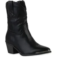 VAN HILL Cowboy Boots in Schwarz