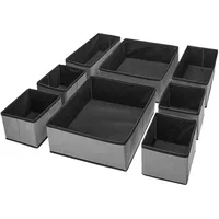 Puricon 8er-Set Aufbewahrungsbox Stoff Schubladen-Organizer Ordnungssystem für Kleidung faltbare
