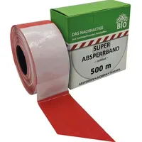 Kelmaplast Absperrband 500 m-Rolle Rot/Weiß geblockt