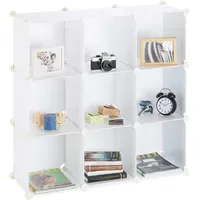 Relaxdays Regalsystem 95 x 95 x 32 cm Weiß