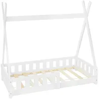 ML-Design Kinderbett Tipi 70 x 140 cm Kiefer weiß