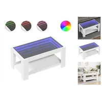 VidaXL LED-Couchtisch Weiß 93x53x45 cm Holzwerkstoff