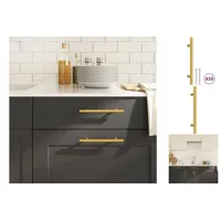 VidaXL Möbelgriffe 10 Stk. Golden 128 Mm Edelstahl