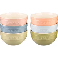 Staub Keramik-Schüssel-Set, Regenbogenfarben, mehrfarbig,