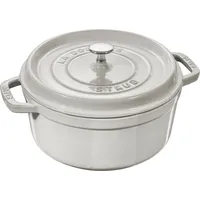 Staub Cocotte 22 cm, rund, Weisser Trüffel, Gusseisen