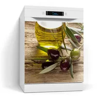 Deqori Magnetfolie für Spülmaschine 60x60 cm | Motiv Olivenzweig