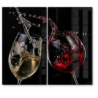 Deqori Herdabdeckplatten Glas | 2er Set 60x52 cm |