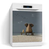 Deqori Magnetfolie für Spülmaschine 60x60 cm | Motiv Tierische
