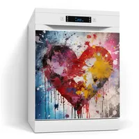 Deqori Magnetfolie für Spülmaschine 60x60 cm | Motiv Lebendiges