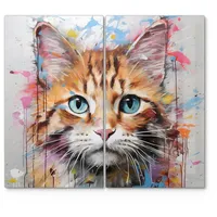 Deqori Herdabdeckplatten Glas | 2er Set 60x52 cm |