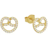 Amor Ohrstecker Breze gelbgoldfarben 925  mit Zirkonia