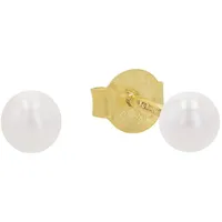 Amor Ohrstecker Perlenohrringe gold Silber 925 4 mm