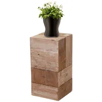 Mendler Blumentisch HWC-A15, Blumensäule Blumenständer, Tanne Holz rustikal massiv