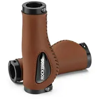 ROCKBROS Elegante Leder Fahrradgriffe in Braun ergonomische Form Innendurchmesser: