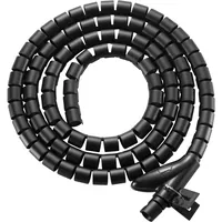 Equip Spiralkabelschlauchhülse, 1,0 m, Schwarz