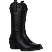 VAN HILL Cowboystiefel in Schwarz