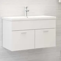 VidaXL Waschbeckenunterschrank Weiß 80x38,5x46 cm Holzwerkstoff