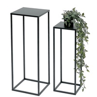 DanDiBo Ambiente DanDiBo Blumenhocker Metall Schwarz Eckig Blumenständer Beistelltisch