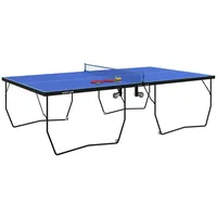 Sportnow Tischtennisplatte Klappbar mit Netz Rollen Stahl Blau 274