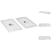 VidaXL Deckel für GN 1/1 Behälter 2 Stk. Edelstahl