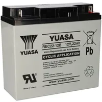 YUASA Blei-Akku REC22-12B Pb 12V 22Ah Zyklenfest, M5 Flachpol