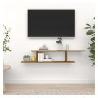 VidaXL TV-Wandregal Räuchereiche 125x18x23 cm Holzwerkstoff