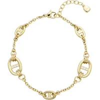 LEONARDO Armband "Herma", gold (gelbgoldfarben, kristallweiß, kristallweiß), Armbänder, Damen,