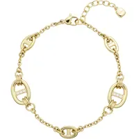 LEONARDO Herma Armband goldfarben mit Zirkonia 23 cm