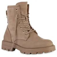 VAN HILL Damen Schnürstiefeletten in Taupe