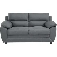 Vente-unique Sofa 2-Sitzer - Stoff - Anthrazit - MANOA