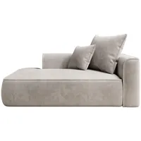 Vente-unique Recamiere - linksseitig - Cord - Beige -