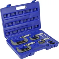 Wiltec Mikrometer Werkzeug Set, 0-100 mm Messbereich, 0,01 mm