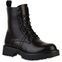 VAN HILL Damen Schnürstiefeletten in Dunkelrot