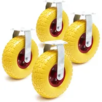 Wiltec Bockrollen Set 4x Ø258 und 78mm Breite Transportrolle