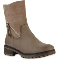 VAN HILL Klassische Stiefeletten in Khaki