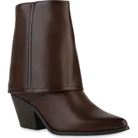 VAN HILL Damen Cowboy Boots in Braun