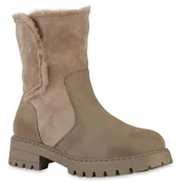 VAN HILL Klassische Stiefeletten in Khaki